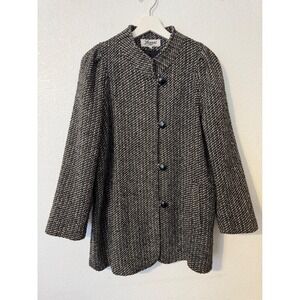 Vintage Learsi Women's Herringbone Tweed Blazer Jacket Size‎ 9 Made in USA